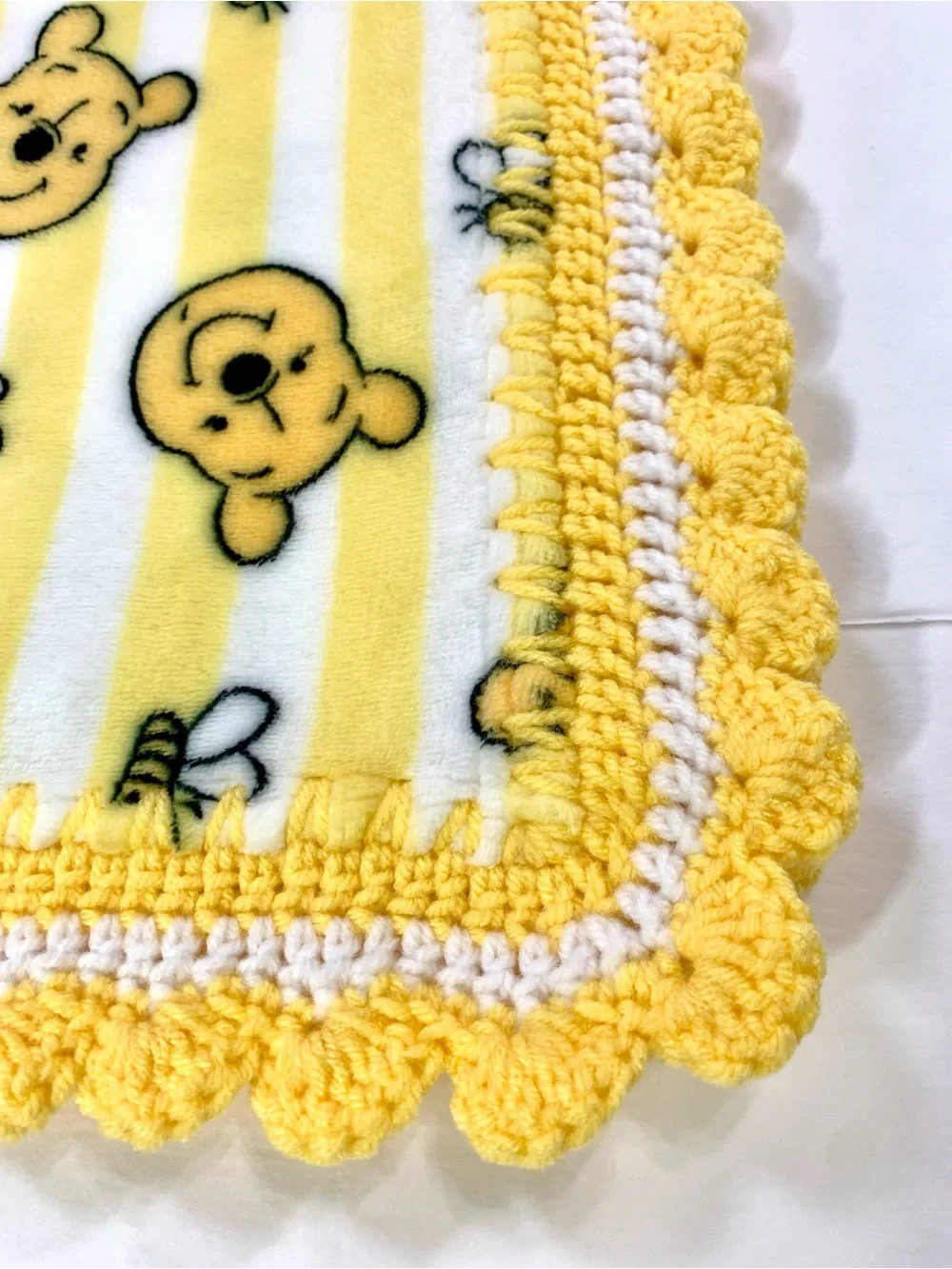 Disney Winnie the Pooh and Bees Crocheted Baby Blanket & Plush Set - Picture 8 of 11